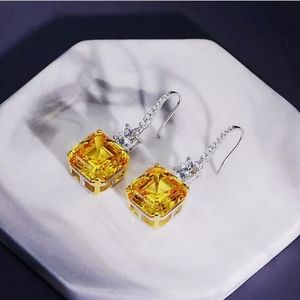 925 Silver Drop Earrings w/Cubic Zirconias. ♡MATERIAL 925 Silver Filled